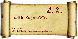 Ludik Kajetán névjegykártya